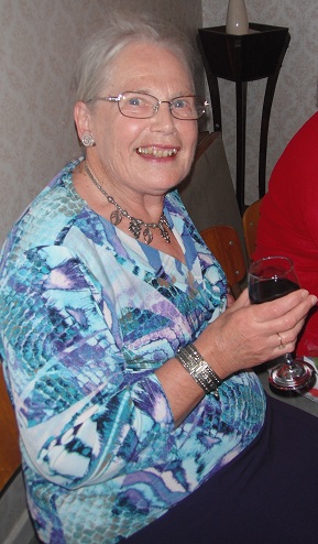 Margaret Pearson in party mood